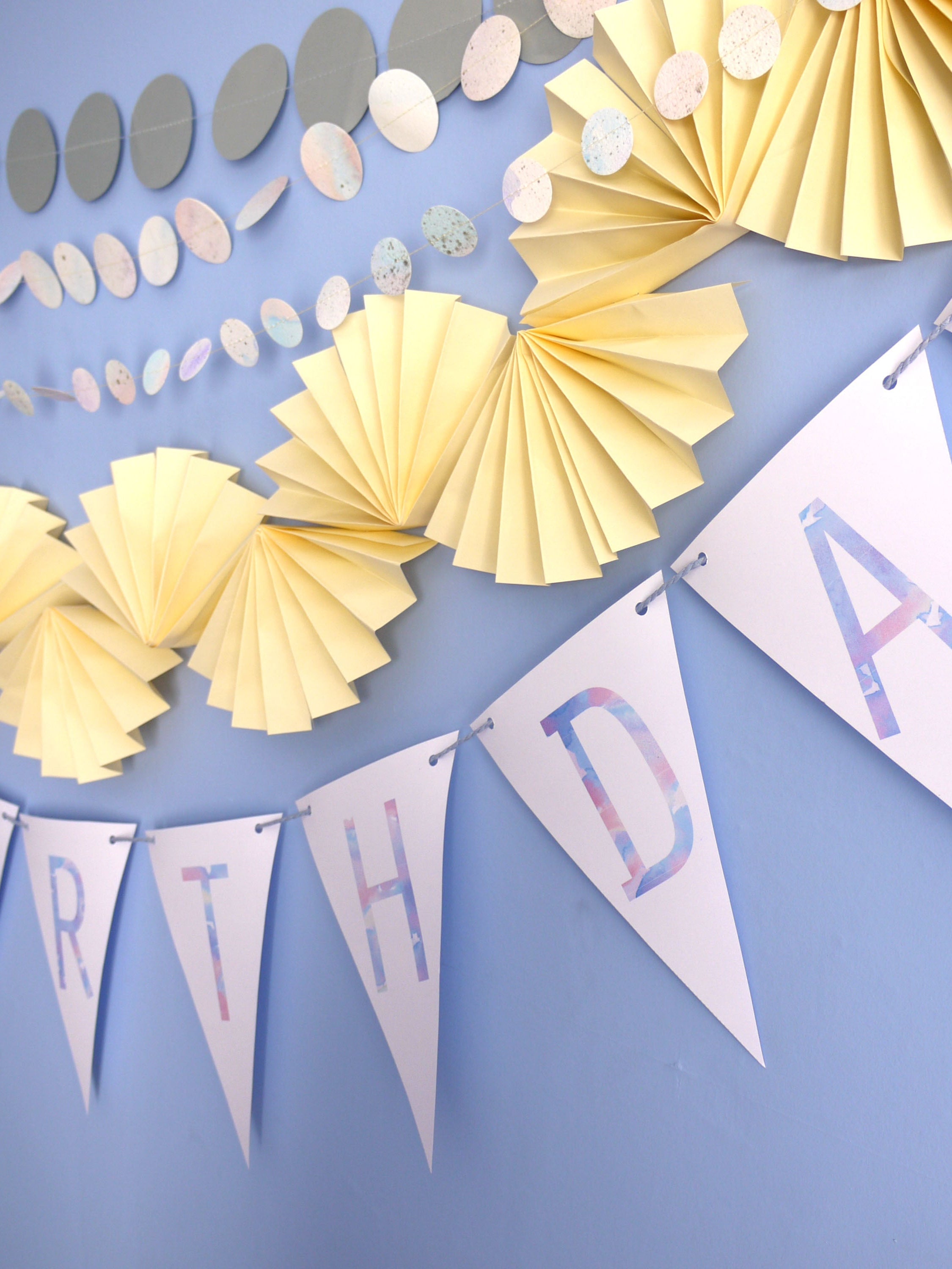 Birthday decorations made out of paper! Paper Street Dolls