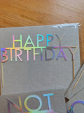 Holographic HAPPY BIRTHDAY cake topper