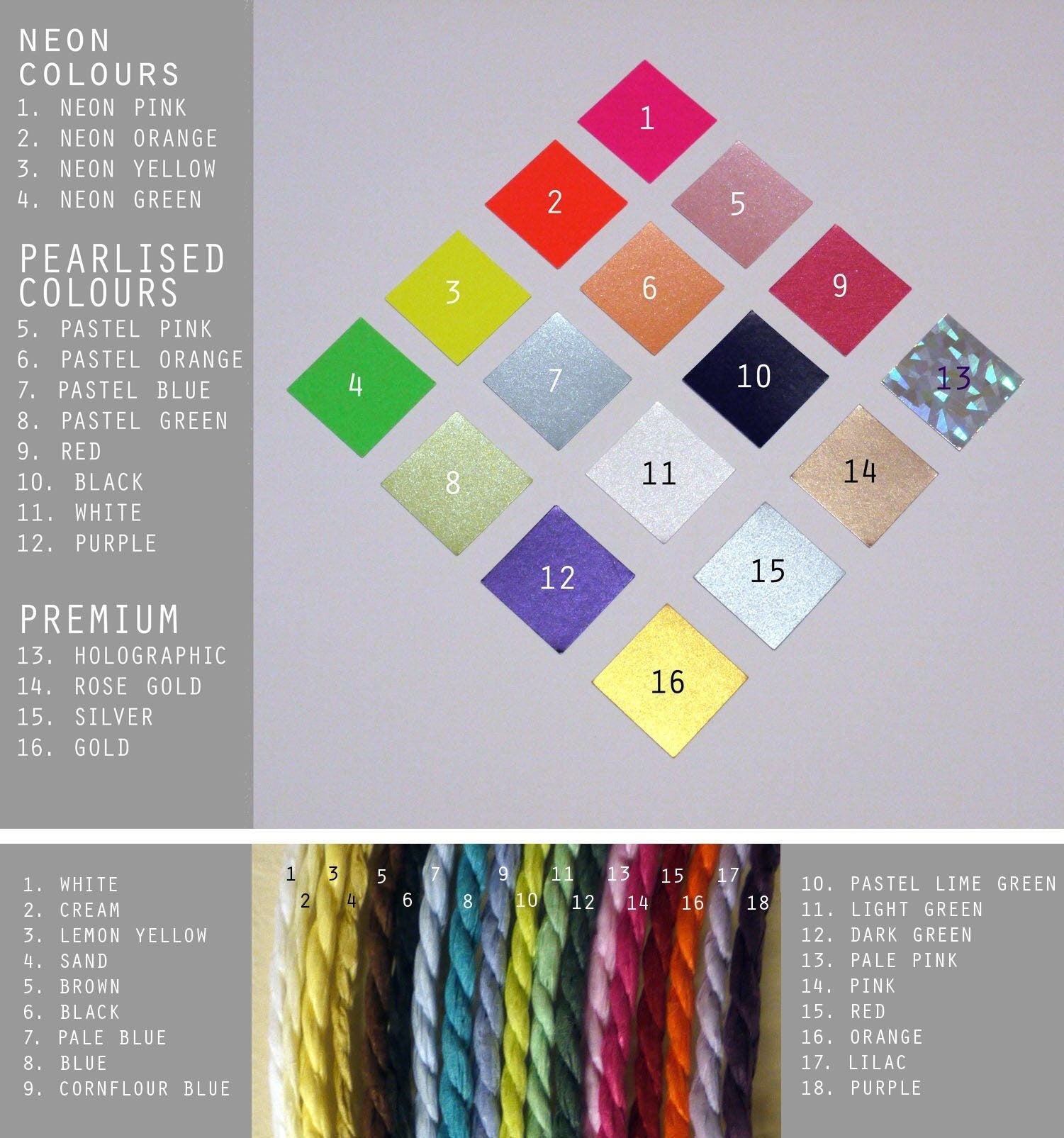 Card and paper string options