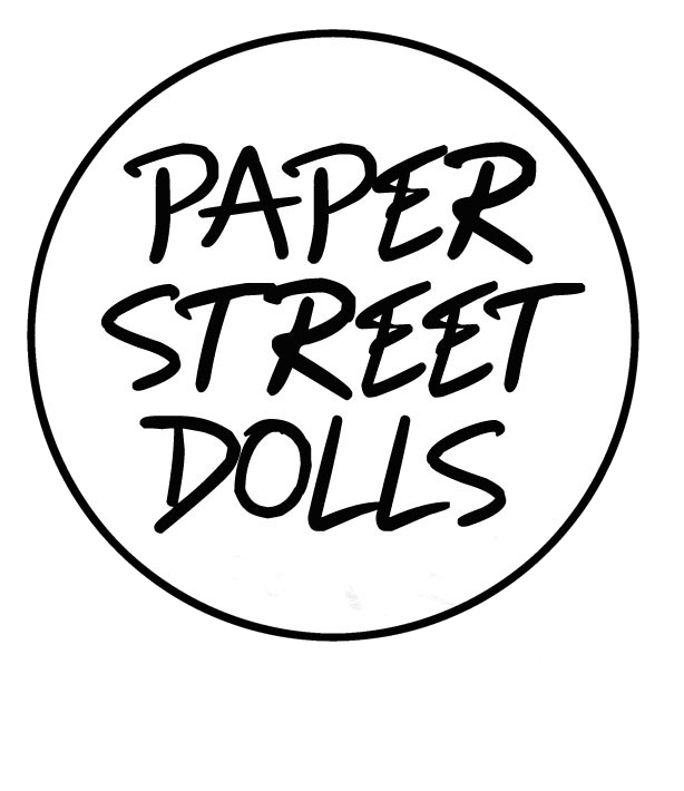 Paper decor designed and hadcrafted in Glasgow, Scotland. Symbol: Logo of Paper Street Dolls