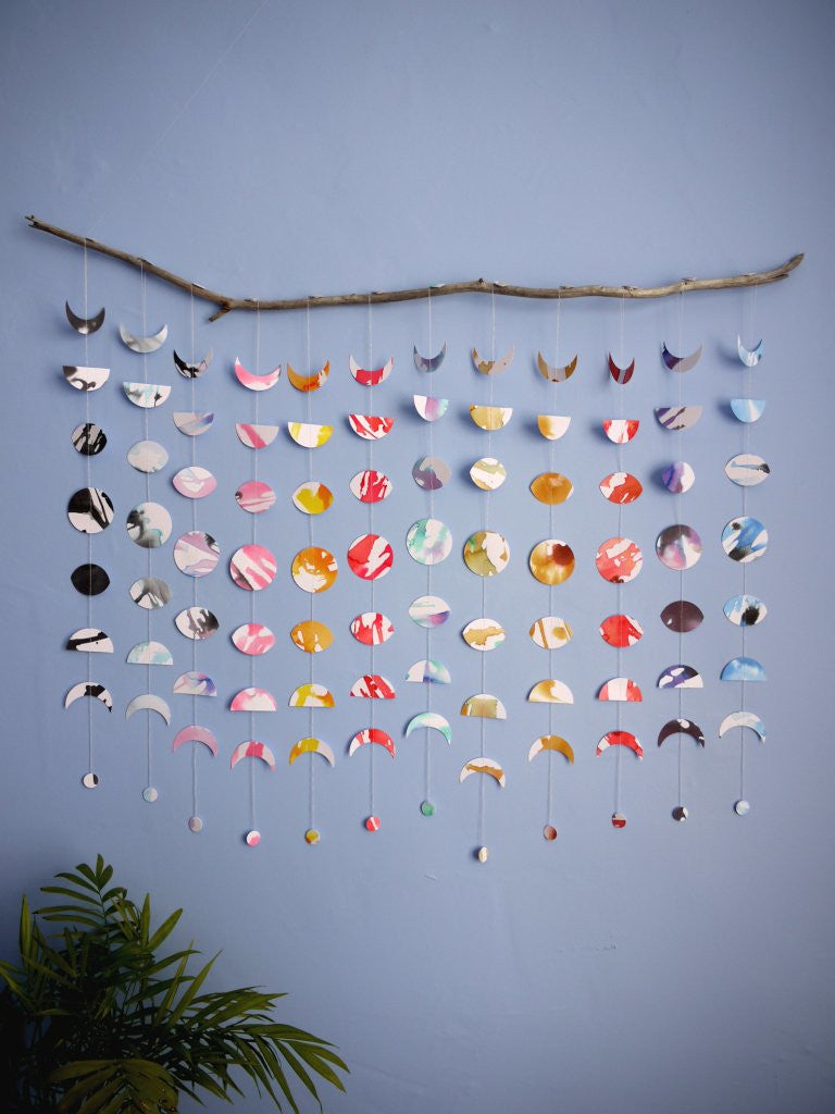 Mini Moon Phases wall hanging - Paper Street Dolls