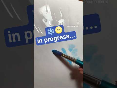 Abstract ink painting of Paper Street Dolls Snow Moon garland