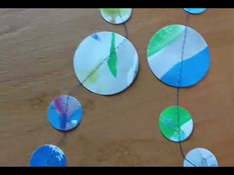 Process video of making the Ophelia watercolour garland